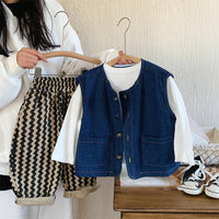 Load image into Gallery viewer, Baby Kid Boys Solid Color Vests Waistcoats Wholesale 230210366
