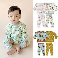 Load image into Gallery viewer, 2 Pieces Set Baby Unisex Animals Print Hoodies Sweatshirts And Pants Wholesale 230217153
