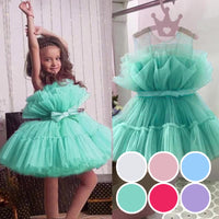 Load image into Gallery viewer, Baby Kid Girls Solid Color Bow Dressy Dresses Princess Dresses Wholesale 230302112
