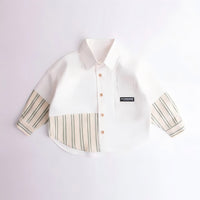 Load image into Gallery viewer, Baby Kid Boys Striped Color-blocking Shirts Wholesale 230303275
