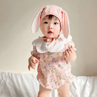 Load image into Gallery viewer, Baby Girls Flower Cartoon Print Rompers Wholesale 230326140
