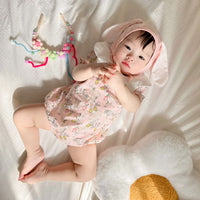 Load image into Gallery viewer, Baby Girls Flower Cartoon Print Rompers Wholesale 230326140
