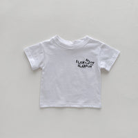 Load image into Gallery viewer, 2 Pieces Set Baby Kid Unisex Letters T-Shirts And Solid Color Rompers Wholesale 230326160
