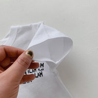 Load image into Gallery viewer, 2 Pieces Set Baby Kid Unisex Letters T-Shirts And Solid Color Rompers Wholesale 230326160
