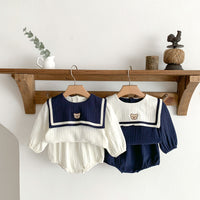 Load image into Gallery viewer, 2 Pieces Set Baby Kid Girls Solid Color Cartoon Tops And Shorts Wholesale 230326176
