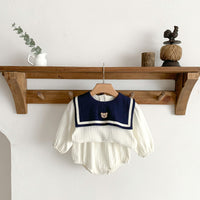 Load image into Gallery viewer, 2 Pieces Set Baby Kid Girls Solid Color Cartoon Tops And Shorts Wholesale 230326176
