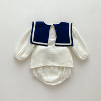 Load image into Gallery viewer, 2 Pieces Set Baby Kid Girls Solid Color Cartoon Tops And Shorts Wholesale 230326176
