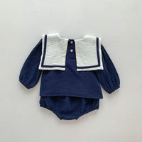 Load image into Gallery viewer, 2 Pieces Set Baby Kid Girls Solid Color Cartoon Tops And Shorts Wholesale 230326176
