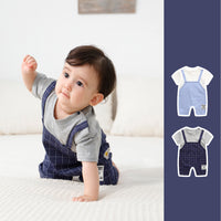 Load image into Gallery viewer, Baby Boys Checked Rompers Wholesale 23032668
