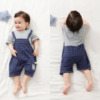 Load image into Gallery viewer, Baby Boys Checked Rompers Wholesale 23032668

