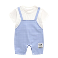 Load image into Gallery viewer, Baby Boys Checked Rompers Wholesale 23032668
