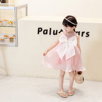 Load image into Gallery viewer, Baby Kid Girls Solid Color Bow Dresses Wholesale 23032672
