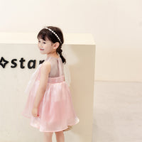 Load image into Gallery viewer, Baby Kid Girls Solid Color Bow Dresses Wholesale 23032672

