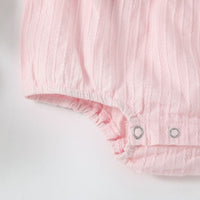 Load image into Gallery viewer, Baby Girls Solid Color Bow Rompers Wholesale 23032682
