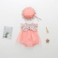 Load image into Gallery viewer, Baby Girls Flower Print Rompers Wholesale 23032684
