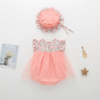 Load image into Gallery viewer, Baby Girls Flower Print Rompers Wholesale 23032684
