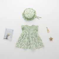Load image into Gallery viewer, Baby Girls Flower Print Dresses Wholesale 23032685
