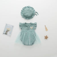 Load image into Gallery viewer, Baby Girls Solid Color Butterfly Rompers Wholesale 23032688
