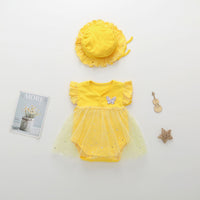 Load image into Gallery viewer, Baby Girls Solid Color Butterfly Rompers Wholesale 23032688
