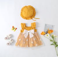Load image into Gallery viewer, Baby Kid Girls Solid Color Butterfly Bow Dresses Wholesale 23032694

