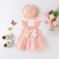 Load image into Gallery viewer, Baby Kid Girls Solid Color Butterfly Bow Dresses Wholesale 23032694
