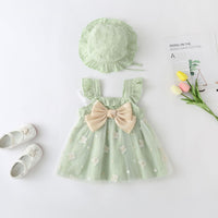 Load image into Gallery viewer, Baby Kid Girls Solid Color Butterfly Bow Dresses Wholesale 23032694

