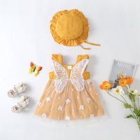Load image into Gallery viewer, Baby Kid Girls Solid Color Butterfly Bow Dresses Wholesale 23032694
