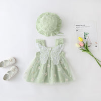 Load image into Gallery viewer, Baby Kid Girls Solid Color Butterfly Bow Dresses Wholesale 23032694
