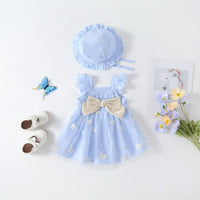 Load image into Gallery viewer, Baby Kid Girls Solid Color Butterfly Bow Dresses Wholesale 23032694

