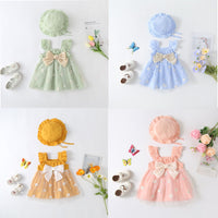 Load image into Gallery viewer, Baby Kid Girls Solid Color Butterfly Bow Dresses Wholesale 23032694
