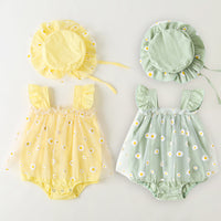Load image into Gallery viewer, Baby Girls Flower Print Rompers Wholesale 23032696
