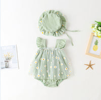 Load image into Gallery viewer, Baby Girls Flower Print Rompers Wholesale 23032696
