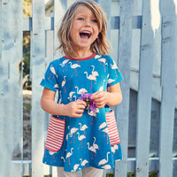 Load image into Gallery viewer, Baby Kid Girls Striped Animals Cartoon Dresses Wholesale 23040708

