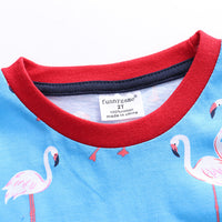 Load image into Gallery viewer, Baby Kid Girls Striped Animals Cartoon Dresses Wholesale 23040708
