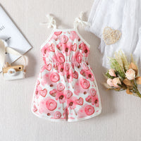Load image into Gallery viewer, Baby Kid Girls Love heart Print Valentine&#39;s Day Rompers Wholesale 230407162
