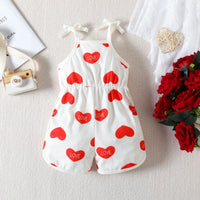 Load image into Gallery viewer, Baby Kid Girls Love heart Print Valentine&#39;s Day Rompers Wholesale 230407162
