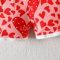 Load image into Gallery viewer, Baby Kid Girls Love heart Print Valentine&#39;s Day Rompers Wholesale 230407162
