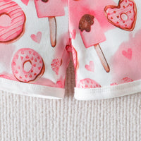 Load image into Gallery viewer, Baby Kid Girls Love heart Print Valentine&#39;s Day Rompers Wholesale 230407162
