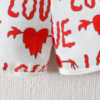 Load image into Gallery viewer, Baby Kid Girls Love heart Print Valentine&#39;s Day Rompers Wholesale 230407162
