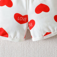Load image into Gallery viewer, Baby Kid Girls Love heart Print Valentine&#39;s Day Rompers Wholesale 230407162
