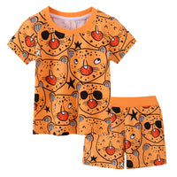 Load image into Gallery viewer, 2 Pieces Set Baby Kid Boys Animals Cartoon Print T-Shirts And Shorts Wholesale 230407195
