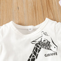 Load image into Gallery viewer, 2 Pieces Set Baby Kid Boys Letters Cartoon Print T-Shirts And Cow Shorts Wholesale 230407200
