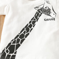 Load image into Gallery viewer, 2 Pieces Set Baby Kid Boys Letters Cartoon Print T-Shirts And Cow Shorts Wholesale 230407200
