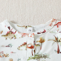 Load image into Gallery viewer, 2 Pieces Set Baby Girls Dinosaur Cartoon Print Rompers And Solid Color Shorts Wholesale 230407202
