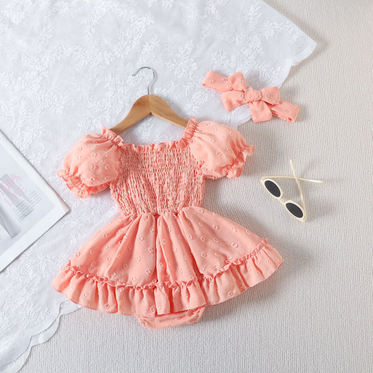 Baby Girls Solid Color Rompers Wholesale 230407245