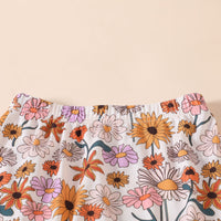 Load image into Gallery viewer, 3 Pieces Set Baby Girls Letters Flower Print Rompers And Pants And Bow Headwear Wholesale 230407248
