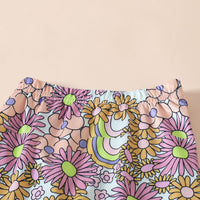 Load image into Gallery viewer, 3 Pieces Set Baby Girls Letters Flower Print Rompers And Pants And Bow Headwear Wholesale 230407248
