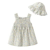 Load image into Gallery viewer, Baby Kid Girls Flower Print Dresses And Hats Wholesale 230407291
