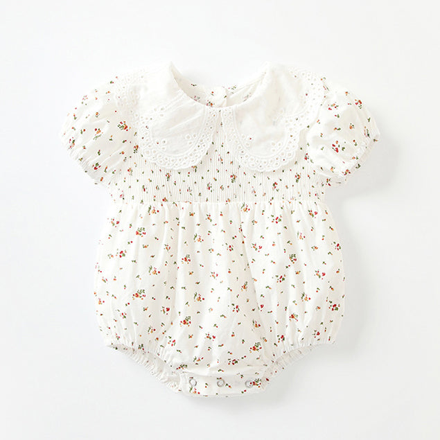 Baby Girls Flower Print Rompers Wholesale 230407300