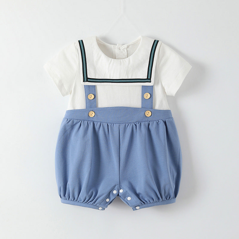 Baby Boys Solid Color Rompers Wholesale 230407301